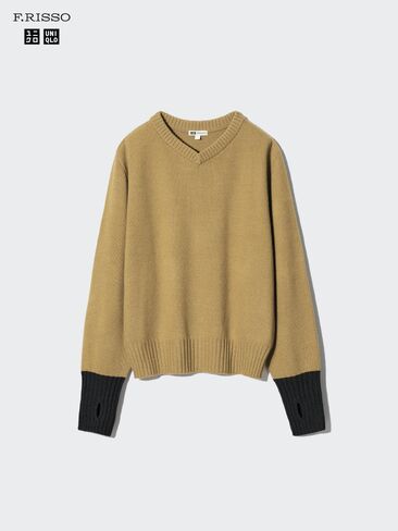 Uniqlo 3D Knit V-Neck Sweater in Kuwait