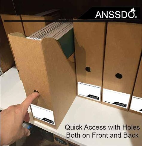 ANSSDO 6 Pack Brown Cardboard Magazine Holder Premium Kraft Magazine File Holder Magazine Organizer, Magazine Storage Box, Large Volume Magazine File Organizer as Book Bins or Folder Holder for Desk in Kuwait