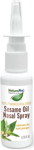 NATUREPRO زيت السمسم بخاخ الأنف N مرطب الأنف الطبيعي مصنوع من زيت السمسم مصدر طبيعي 100٪ يرطب ويزيت الممرات الأنفية شديدة الجفاف | 0.75 فلوريدا in Kuwait