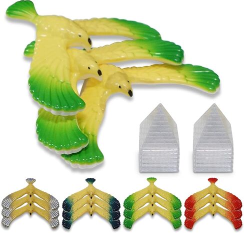 SENSORY4U Balancing Bird Set - One Dozen Party Pack Balance Birds - School Treasure Box or Party Favors Gifts for Kids - Physics Game Fine Motor Skills Toys. in Kuwait