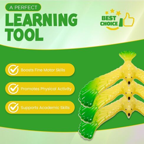 SENSORY4U Balancing Bird Set - One Dozen Party Pack Balance Birds - School Treasure Box or Party Favors Gifts for Kids - Physics Game Fine Motor Skills Toys. in Kuwait
