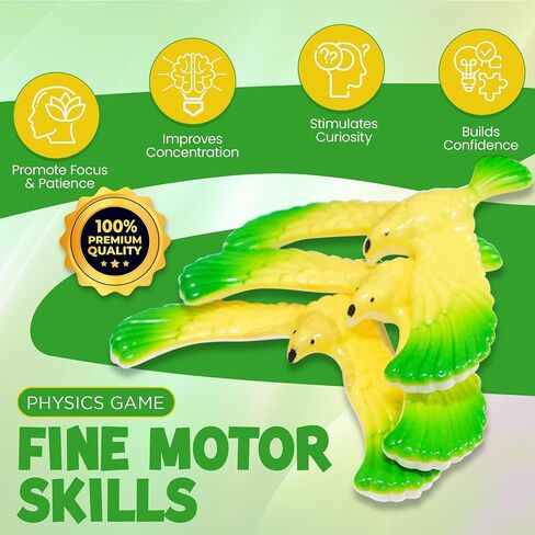 SENSORY4U Balancing Bird Set - One Dozen Party Pack Balance Birds - School Treasure Box or Party Favors Gifts for Kids - Physics Game Fine Motor Skills Toys. in Kuwait