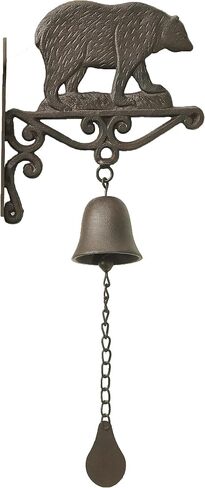 Remenna Vintage Cast Iron Dinner Bell as Entry Door Bell, Outside Hanging Decor or Indoor Decoration Wall Antique Farm and Front Gate Bell in Kuwait