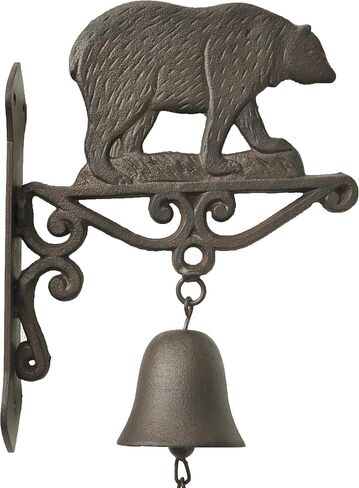 Remenna Vintage Cast Iron Dinner Bell as Entry Door Bell, Outside Hanging Decor or Indoor Decoration Wall Antique Farm and Front Gate Bell in Kuwait