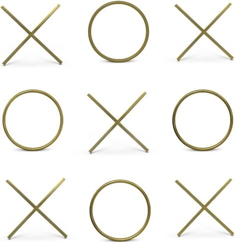 Meridian Furniture 431 XOXO Collection Modern | Contemporary Stainless Steel Wall Decor, 19.5" W x 19.5" D x 19.5" H, Gold in Kuwait