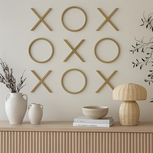 Meridian Furniture 431 XOXO Collection Modern | Contemporary Stainless Steel Wall Decor, 19.5" W x 19.5" D x 19.5" H, Gold in Kuwait