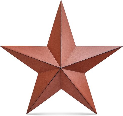 Rustic Barn Star Wall Decor - Handmade 24" Burgundy Large Barn Star - Country Rustic Primitive Stars for House Decor - Barn Stars for Outside - Amish Distressed Tin Stars - Primitive Wall Decor in Kuwait