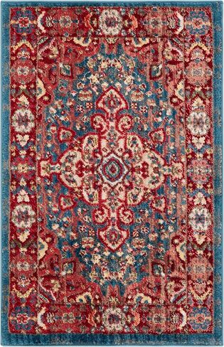 سجادة KSN305A من مجموعة Safavieh Kashan التقليدية باللون الأزرق والأحمر (3'3" x 4'10") in Kuwait