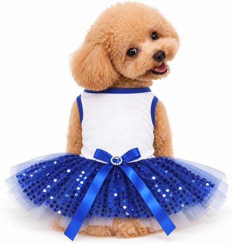 Petitebella My Valentine Heart Puppy Dog Dress (White/Red Sequins, Small) in Kuwait