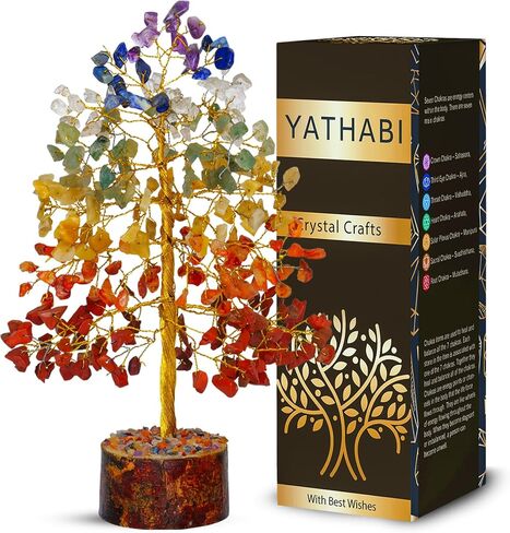 YATHABI كريستال التورمالين الأسود - شجرة كريستال - بلورات وأحجار - شجرة الحياة - أشياء روحية - شجرة بونساي كريستال سوداء - شجرة أحجار كريمة - ديكور فنغ شوي - هدية الانتقال لمنزل جديد للنساء in Kuwait