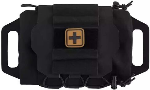 Molle Medical IFAK Pouch High Speed Gear First Aid Kit Pack Two-Piece System Medical Roll and Carrier Supply Holder Black in Kuwait