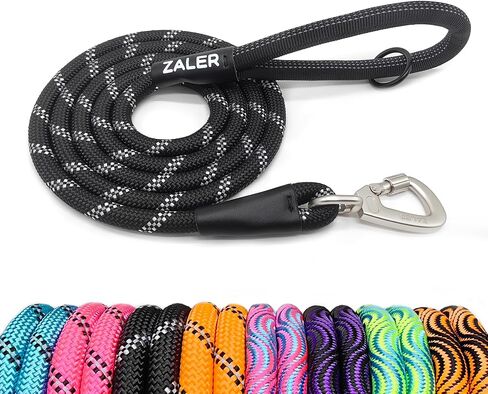ZALER Long Dog Leash, 50 feet 30ft 20ft 15ft 10ft Dog Training Lead, Heavy Duty Check Cord Recall Leash for Dogs Training, Playing, Camping, or Backyard (15FT, Blue Pink) in Kuwait