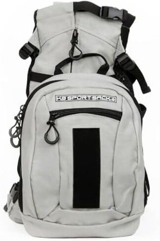 K9 Sport Sack Air 2 - Small, Light Grey - Ideal for Dogs with 13-16" Back Length - Durable, Breathable Backpack-Style Carrier - Perfect for Walks, Short Hikes & Public Transportation in Kuwait