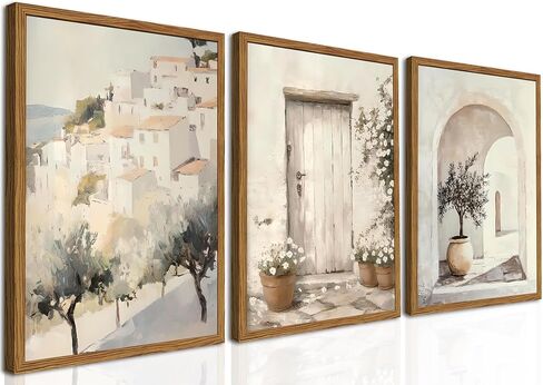 Hwetui Flower Market Poster Prints City set of 3 Abstract Colorful Floral Canvas Wall Art Vintage Minimalist Flowers Painting Picture for Room Decor Aesthetic Living Room Bedroom 12"x16"x3 Unframed in Kuwait