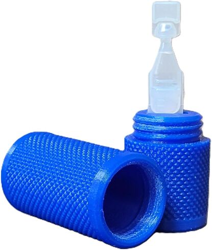 Eye Drop Vials Holder & Storage Case - Securely Store Seven (7) Single-Use Vials - Screw-On Lid, Knurled Pattern - Keep Vials Safe & Organized to keep track of your daily usage (Black) in Kuwait