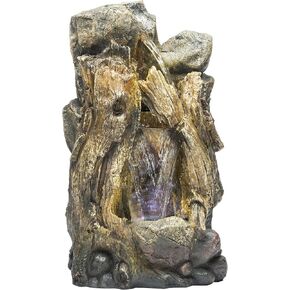 Alpine Corporation WIN256 Rain Forest Waterfall LED Lights Floor Fountain, 40"L x 20"W x 24"H, Beige in Kuwait