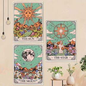 Aipon Orange Moth Tapestry Boho Retro Floral Flowers Tapestries Aesthetic Vintage Mushroom Tapestry Bedroom Indie Verti1cal Ta1pestry Wall Hanging for Living Room Dorm (36.00'' × 48.00'', Orange) in Kuwait