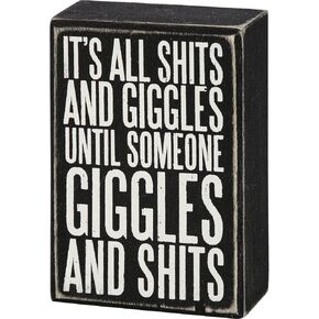 Primitives by Kathy Home Décor Sign, 5.75" x 8" x 1.75", Black and White in Kuwait