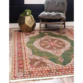 Unique Loom Baracoa Collection Area Rug - Regla (4' 1" Square, Turquoise/ Ivory) in Kuwait