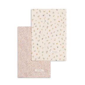 Kendi by Colored Organics Baby 2 Pack Organic Cotton Burp Cloths Set - Fog + Butterfly in Kuwait
