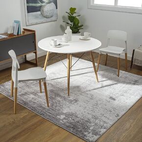 Livabliss Choukri Modern Abstract Area Rug,5'3" x 7'3",Light Gray in Kuwait