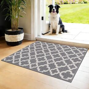U'Artlines Runner Rug for Hallway 2×6feet Non Slip Kitchen Floor Carpet Runners Black Moroccan Trellis Machine Washable Area Rug for Entryway Bathroom in Kuwait