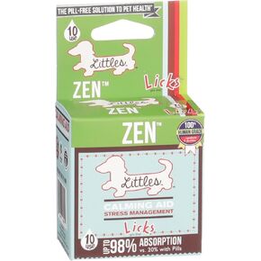 Licks خالية من حبوب منع الحمل من Zen Small Breed Dog Calming Aid - مكملات مساعدة Zen Calming Aid للسلوك العدواني والعصبية - تهدئة الكلاب والجراء لتخفيف التوتر وصحة الكلاب - عبوات جل - 10 استخدامات in Kuwait