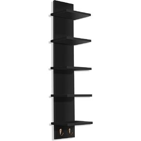 Sorbus Bathroom Shelves - 3-Tier Wall Mounted Floating Shelves for Books, Trophies, Wall Decor, Kitchen, Living Room & Bathroom Decor - Decorative Hanging Display Over the Toilet Storage Shelf - Black in Kuwait