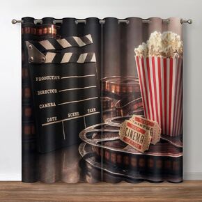 Jekeno Nautical Anchor Blackout Curtains Nautical Anchor on Vintage Wooden Board Home Bedroom Living Room Decor Grommet Window Drapes 2 Panel Set, 52"x84" in Kuwait
