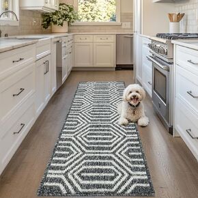 REFETONE Runner Rug, 2'x5' Long Door Mats Indoor Runners for Hallways, Non Slip Rubber Backing Entry Rug, Washable Entrance Floor Mat Runner for Home, Kitchen, Laundry, Living Room, Garage, Camel in Kuwait