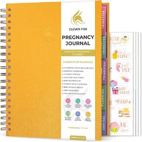 Clever Fox Pregnancy Journal & Memory Book - Pregnancy Planner & Notebook for Expecting Moms – Baby Keepsake, First Time Moms Gift (Mint Cream, 9" x 10.5") in Kuwait
