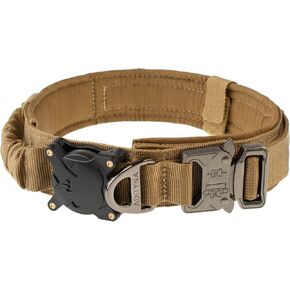 ADITYNA Tactical Dog Collar for Extra-Large Dogs - Soft Padded, Heavy Duty, Adjustable, Military, Big Pink Collar with Handle for Training and Walking in Kuwait