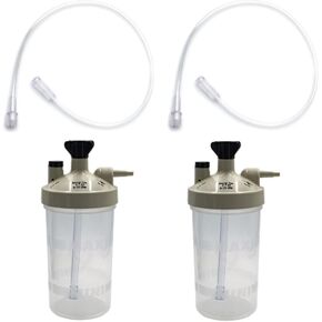 2pk Oxygen Therapy Bubble Humidifier Standard Flow with 15" Adapter Tubing in Kuwait