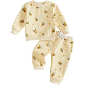 Karwuiio Newborn Toddler Baby Girl Clothes Set Sweatshirt + Pants + Headband 3Pcs Set Fall Winter Outfits in Kuwait