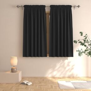 Yellow Curtains Room Darkening 80 inches Long Window Curtain Panels Living Room Divider Patio Doorway Sliding Glass Door Rod Pocket Bedroom Thermal Insulated Drapes Kitchen Basement 2 Panels 52"x80" in Kuwait