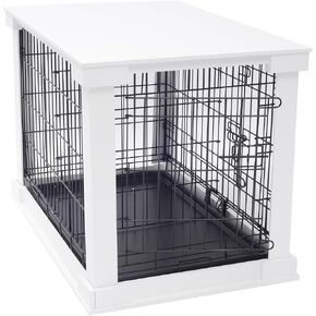 zoovilla White Dog Cage with Crate Cover, Dog Kennel Small in Kuwait