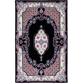 سجادة منطقة SAFAVIEH Bellagio Collection - 8 × 10 بوصة، أزرق ووردي، صوف ميدالية مصنوع يدويًا، مثالية للمناطق ذات حركة المرور العالية في غرفة المعيشة وغرفة النوم (BLG535M) in Kuwait