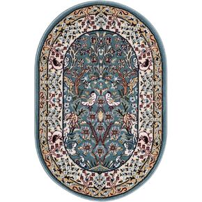 Unique Loom Narenj Collection Area Rug - Bristol (2' 7" x 9' Runner, Blue/ Beige) in Kuwait