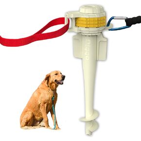 Diggo Dog Stake Beach Anchor - Dog Beach Essentials for All Dog Sizes - Unique 360° Head Rotating Combination Beach Lock System, Heavy Duty Tie Out Stake, Umbrella Sand Anchor, Designed for The Beach in Kuwait