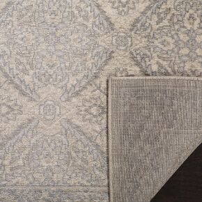 سجادة منطقة SAFAVIEH Brentwood Collection - 22.86 سم × 30.48 سم، كريمي ورمادي، تصميم شرقي تقليدي، لا يتساقط ويسهل العناية به، مثالي للمناطق ذات الحركة العالية في غرفة المعيشة وغرفة النوم (BNT863B) in Kuwait