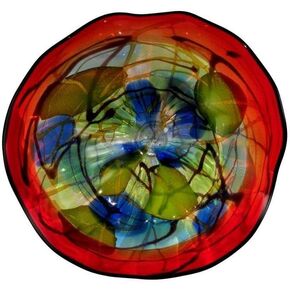 Dale Tiffany Favrile Glass Collection Wall Art Decor, 16" Diameter, Green in Kuwait