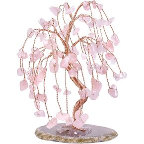 mookaitedecor Peridot Crystal Tree Tumbled Stones, Geode Agate Slices Base Money Tree Decoration for Wealth and Luck 5.7"-6.7" in Kuwait