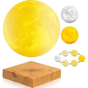 VGAzer Levitating Moon Lamp - Floating and Spinning Moon Light Spinning in Air - Night Lamp for Office, Home, Room Decor,Holiday Gifts (3 Colors) in Kuwait