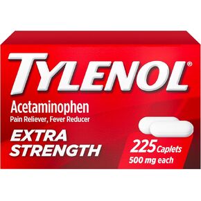 Tylenol Extra Strength Caplets, 500 mg Acetaminophen, 100 Ct in Kuwait