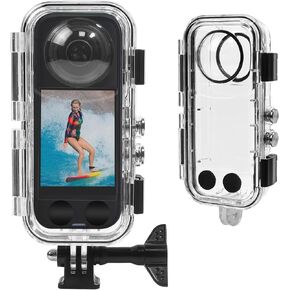 OKFUN Waterproof Case for Insta 360X3,40M/131FT Protective Underwater Dive Housing PC Shell Photography Shell with Bracket for Insta 360 x3 Action Camera Accessorie Kits in Kuwait