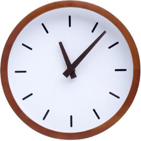 Driini Modern Mid Century Wood Analog Wall Clock (9") - Battery Operated with Silent Sweep Movement - Small Decorative Wooden Clocks for Bedrooms, Bathroom, Kitchen, Living Room, or Office… in Kuwait