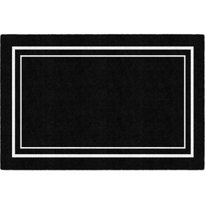 Flagship Carpets Schoolgirl Style Simply Stylish Black & White Border Classroom Area Rug for Indoor Classroom Learning or Kid Bedroom Educational Play Mat, 5'x7'6" in Kuwait