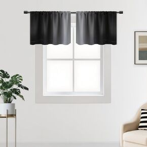 SimpleHome Ombre Room Darkening Curtains for Living Room, Rod Pocket Light Blocking Gradient Teal to Greyish White Thermal Insulated Window Curtains Drapes for Bedroom, 2 Panels, 52x84 inches Length in Kuwait