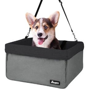 JESPET & GOOPAWS Dog Booster Seats for Cars, Portable Dog Car Seat Travel Carrier with Seat Belt for 24lbs Pets in Kuwait
