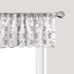Ambesonne Christmas Window Valance Pack of 2, Tree Branches Spruce Leaves Balls Bells Cones Poinsettia Flowers Mistletoe Berry, Rod Pocket Curtain Valances for Kitchen Bedroom, 54" X 12", Ruby Green in Kuwait